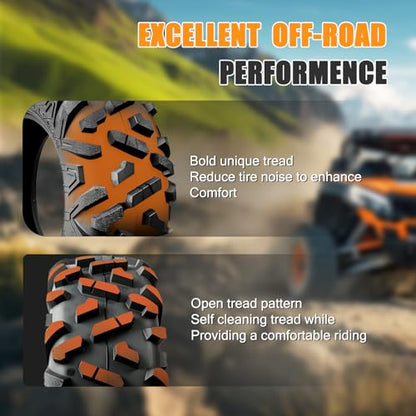 TRIPOWER ATV UTV Tires 25x8-12 & 25x10-12 All Terrain Trail Sand Mud Off-Road Tires, 6 Ply Tubeless Full Set of 4 - size: 25x8-12 & 25x10-12 AT35