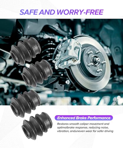 4PCS Caliper Rebuild Kit,Car Accessories Brake Caliper Slide Pin Kit,Easy Installation Automotive Replacement Drive Shaft Assemblies Brake Bushings,Suitable for Most Compatible Vehicles
