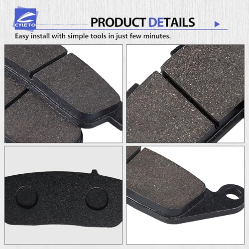 VTX1300 Brake Pads for Honda Shadow 1100 ACE Sabre 1995-2007 - style: semi-metal