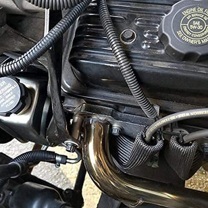 Black Spark Plug Wire Heat Shield Spark Plug Wire Heat Shield Sleeve Spark Plug Boot Protector Boots Wrap for SBC BBC 350 454 8PCS Plug Wire Covers - 2500F High Temp Protection - color: Black