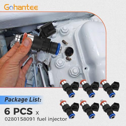 Fuel Injectors 0280158091 Replacement for Ford Lincoln Mazda Mercury Sable