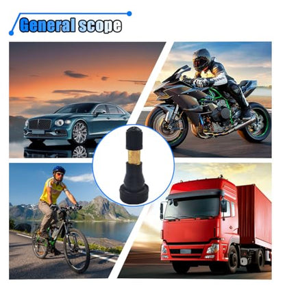 5PCS High-Pressure Car Tire Valve Stem, TR600HP Snap-in Tire Valves, Brass Rubber Tubeless Valves Fit for 0.453 inch 11.5mm Rim Holes and Most Pick-up, Heavy-Duty Vehicles