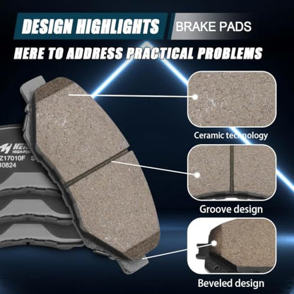 Ceramic Front Brake Pads for Honda Accord,Civic,CR-V,Pilot - size: D914