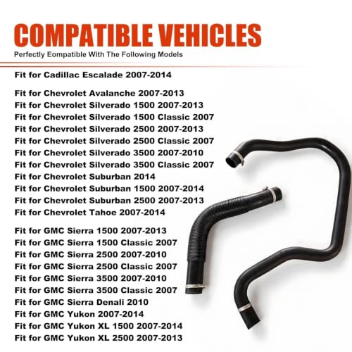 Engine Upper&Lower Radiator Coolant Hose Kit Replace 22827731 22827735