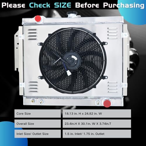3 Row Radiator for 1979-1993 Dodge D150 D250 D350 W150 W250 W350