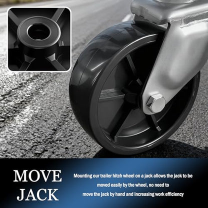 6" Trailer Jack Wheel Replacement, Upgraded Trailer Tongue Jack Wheel