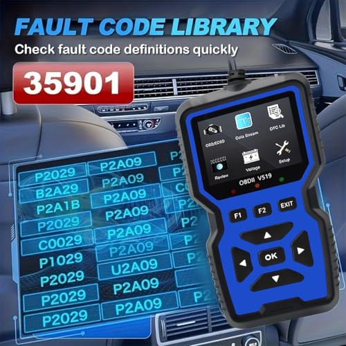 OBD2 Scanner Diagnostic Tool - Check Engine Light Code Reader, Reset Function, Data Stream, I/M Readiness, Full Features, Modes 6 & 8, for All 1996+ Vehicles, Automotriz Scanner - color: Blue