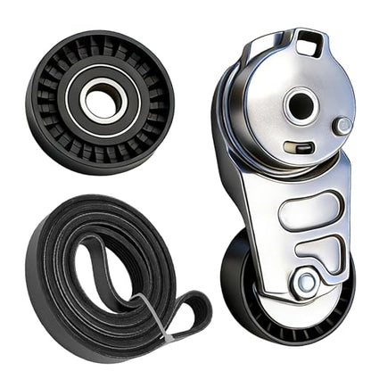 Serpentine Belt Kit with Tensioner and Idler Pulley For Volkswagen Routan - size: Routan (09-10) 4.0L V6 GAS