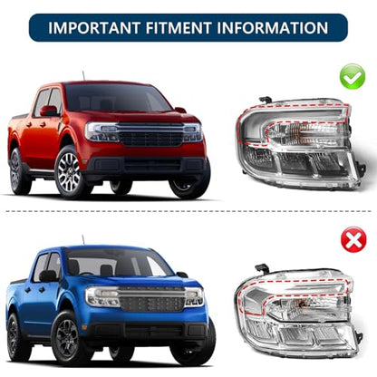 Headlight Assembly for Ford Maverick w/LED DRL 2022 2023 2024 RH - color: Right