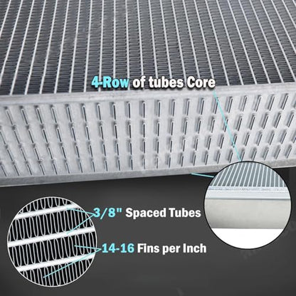 4 Rows Core Radiator Compatible for Chevy Camaro 1970-1981/ Monte Carlo 1980-1987 G-Body Oldsmobile Cutlass/Pontiac Grand Prix All Aluminum - size: 4 Core