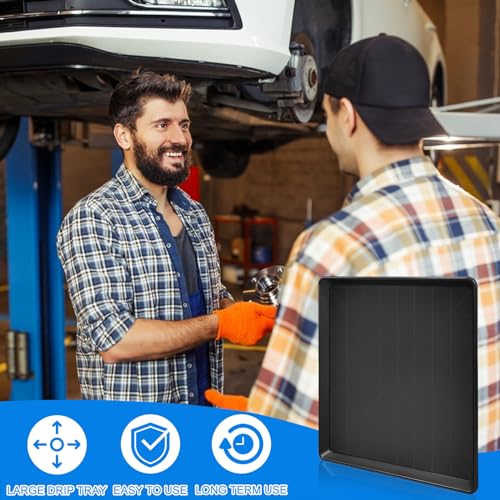 6 Pack Large Auto Oil Drain Pan - 22' Plastic Oil Catch Pan for Cars & Machinery - size: 6 Pack