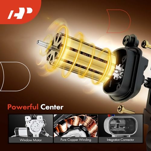A-Premium Rear Driver Side Power Window Regulator with Motor (2-Pin) - style: Rear Driver (LH)
