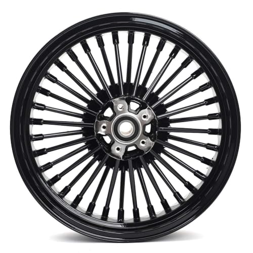 TOFR 16x3.5 16x3.5 Fat Spoke Wheels Black For Harley Softail Slim 2012-2021 - size: Front:16x3.5 Rear:16x3.5