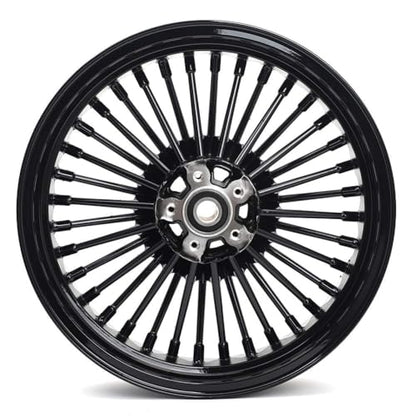 TOFR 16x3.5 16x3.5 Fat Spoke Wheels Black For Harley Softail Slim 2012-2021 - size: Front:16x3.5 Rear:16x3.5