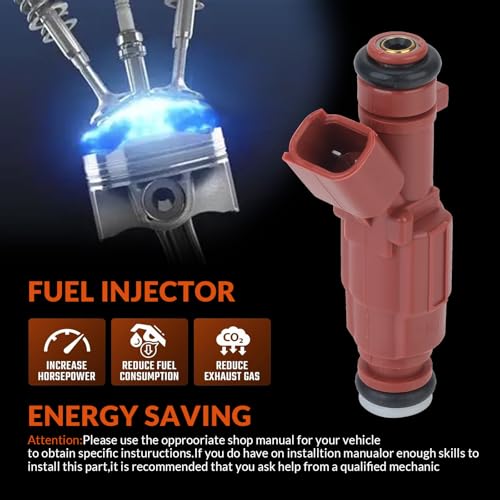 Fuel Injector Compatible with Hyundai Elantra 1.8 2011-2015, Kona 2018-2021, Veloster 2019-2021, for Kia Forte 2014-2016, Soul 2.0 2012-2013,1.8L 2.0L 35310-2E000 FJ1182 - size: 35310-2E000 FJ1182