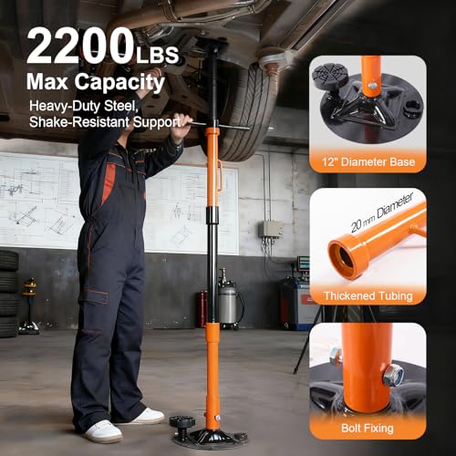 Underhoist Jack Stand, 1 Ton Support Stand with 2 Replaceable Saddles