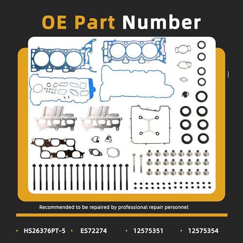 Head Gasket Set with Bolts, 3.6L fits for Chevy Traverse - style: for Traverse 3.6L 2009-2016