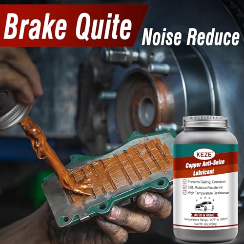 Keze Anti Seize Lubricant Copper Grease High Temp Anti-Seize Grease - color: Copper Antiseize Grease, size: 1 Pack-8 OZ