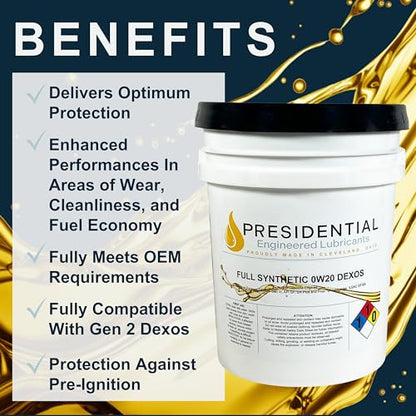 Presidential Full Synthetic Dexos 0W20 (5 Gallon Pail)