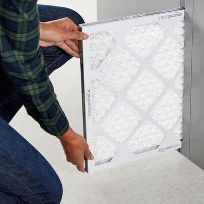 Amazon Basics 16x20x1 Air Filter 6-Pack, MERV 8 AC Furnace Filters, Allergen Control , Removes Dust, Lint and Pollen, Electrostatic (Actual Size: 15.75" x 19.75" x 0.75") - style: Merv 8