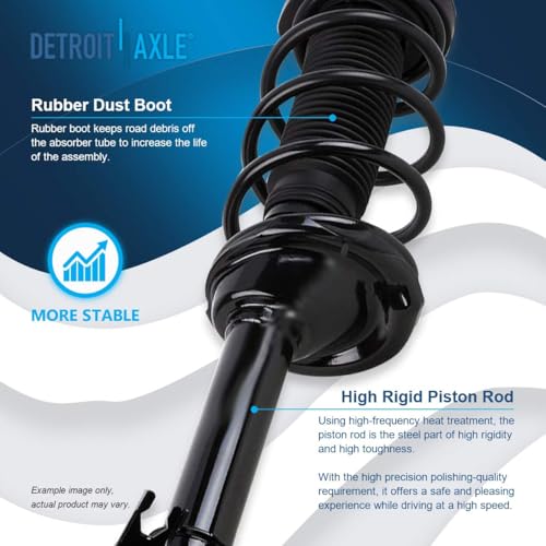 Detroit Axle - Rear Steering Knuckles & Wheel Hub Bearings Struts w/Coil - size: 4QU48640/ Big strut kit