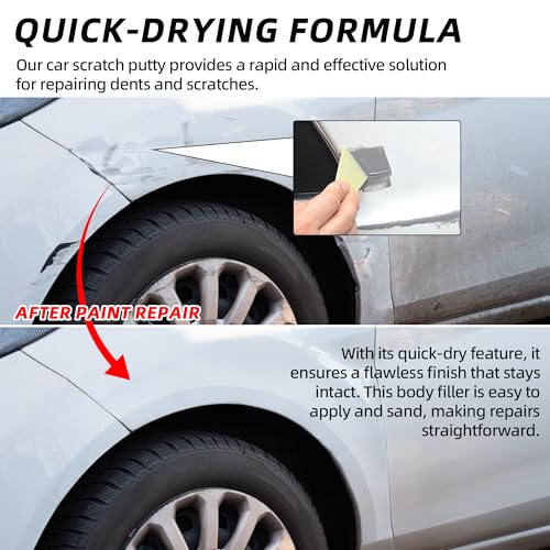 Calvana (2 Pack) 20g Car Body Filler Repair Kit, Automotive Putty Scratch Filler, Quick-Drying Formula for Minor Touch-ups, Ideal for Car Paint Scratch Removal and Rust, Includes Repair Tools - size: 2Pack