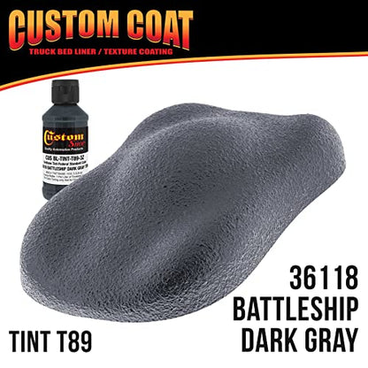 Custom Coat Battleship Dk Gray Urethane Roll-On Truck Bedliner Kit,2 Quarts