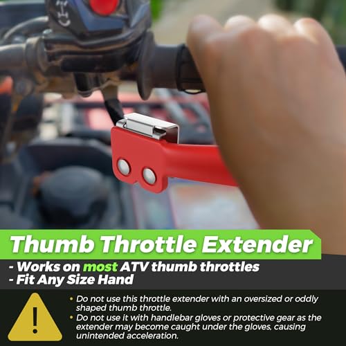 Saillong 1 Pack ATV Throttle Extender Red - color: Red