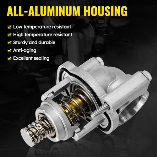 Upgrade Aluminium Thermostat Housing Assembly for Buick LaCrosse Regal 2017-2020,Cadillac XT5 XT6 2017-2023 GMC Acadia 2017-2023 - Replaces 12678779 12673659 - color: 15-11122