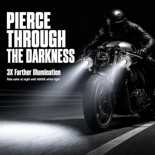 4.5 Inch 2 Pcs Chrome LED Motorcycle Fog Passing Lights - color: Multcolor Lights