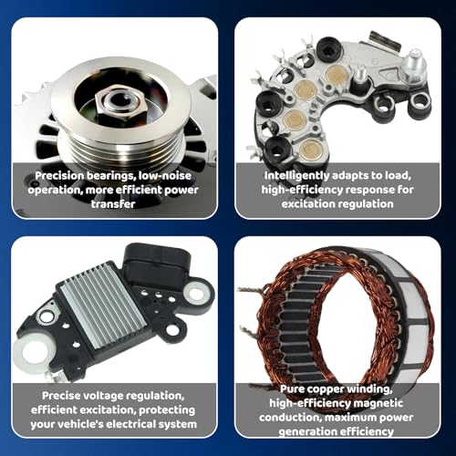 WorldCraft 12V 150A CW 6-Groove Heavy Duty Alternator for Buick - size: 15200110