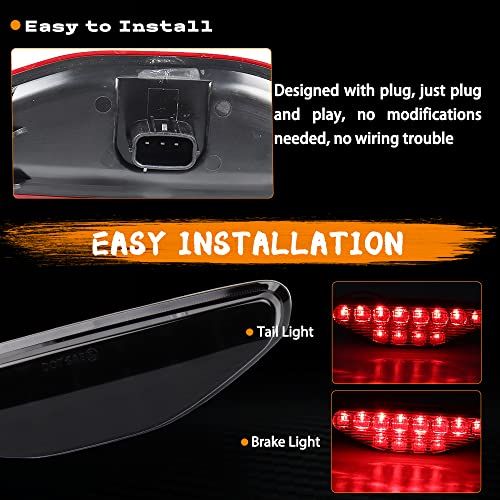 Smoked LED Tail Light Motorcycle ATV Brake Taillights for TRX400EX, 2006-2014 TRX450ER, 2004-2009 TRX450R, 2005-2006 TRX300EX, Replacement fit 33700-HP1-601 - color: Smoked
