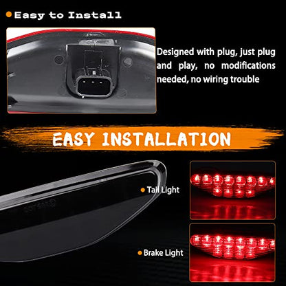 Smoked LED Tail Light Motorcycle ATV Brake Taillights for TRX400EX, 2006-2014 TRX450ER, 2004-2009 TRX450R, 2005-2006 TRX300EX, Replacement fit 33700-HP1-601 - color: Smoked