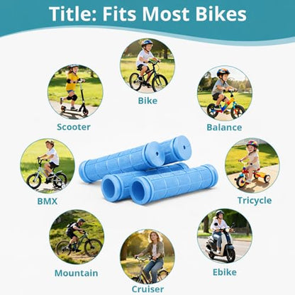 CHUNZEXI 4 PCS Rubber Bike Handlebar Grips - color: LightBlue