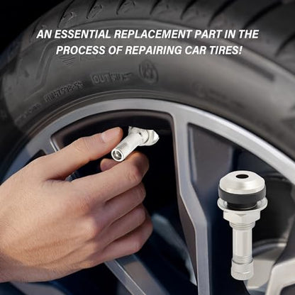 4PCS TR416 Tire Valve Stems for 0.453" & 0.625" Rim Holes,Long 1 1/2 Metal Valve Stems,Rated at 130PSI of High Pressure Valve Stem,Universal Motorcycle Valve Stem for Trucks,Cars