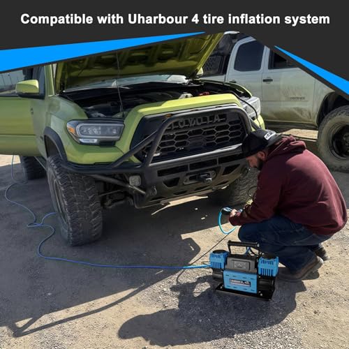 Uharbour 12V 10.6 CFM Auto Stop Air Compressor, Digital LCD - style: 350 L/Min Digital with auto shut off