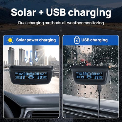 Masoll M13 Tire Pressure Monitoring System, RV/Trailer TPMS with 4 Sensors