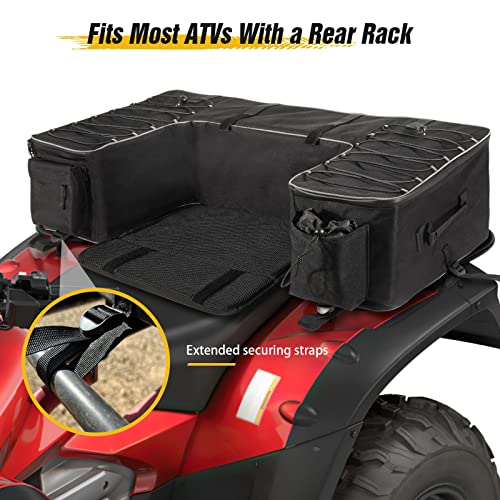 Morjor 55L ATV Storage Bags with Extra Waterproof Cover, Upgraded Zippers