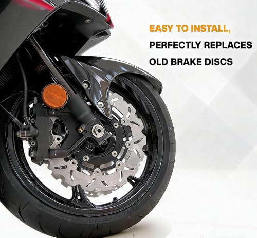 Front Rear Brake Disc Rotors Pads for HONDA CBR 600 F3 CBR600F3 1995-1998 - color: Black