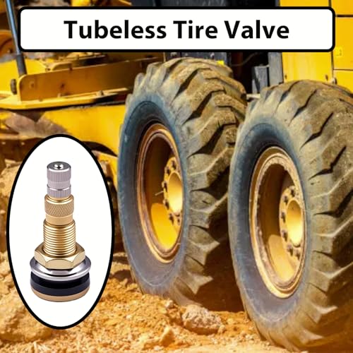 TR618A Brass Metal Valve Stems, Tubeless Air Liquid Tractor Grader Valve Stems for Agricultural Equipment & Industrial Wheels Ideal Clamp - in Replacement Parts - size: TR618A Tire Valve Stem-2PK
