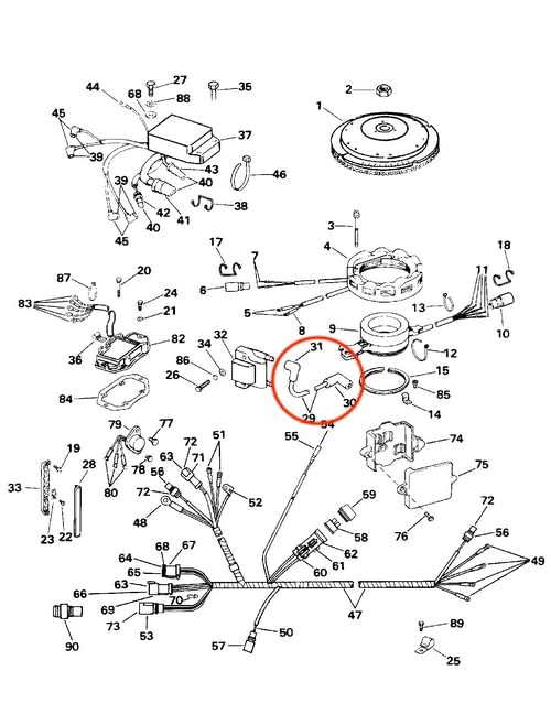 18-8816 6" Marine Spark Plug Wire Set for Johnson Evinrude V4-V6 10-235 HP - size: 2 PCS 6"