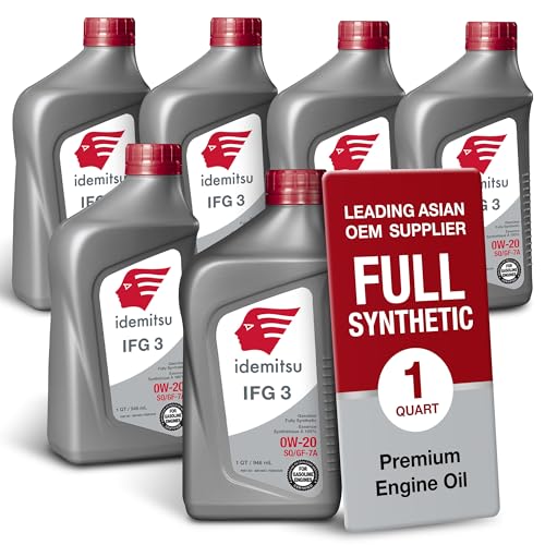 Idemitsu IFG3 0W-20 SP/GF-7A Full Synthetic Motor Oil – 1 Qt, 6 Pack - size: 1 Quart, style: 6 Pack