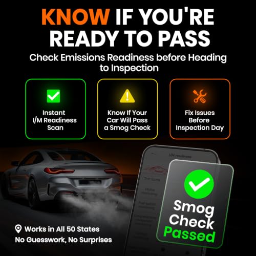 ANCEL BD310 Bluetooth OBD2 Scanner, 2-in-1 Car Diagnostic Scan Tool & Code Reader with App, Battery Test, Trip Analysis, Performance Test, for iPhone & Android, All 1996+ Vehicles