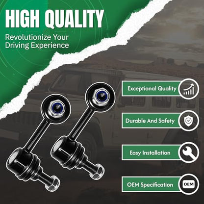 2PCS Rear Stabilizer Sway Bar End Links for Acura 2001 2002 2003 2004 2005 EL, Compatible With Honda 2001 2002 2003 2004 2005 Civic (All Non Si Models) K90452 K90453 - size: K90452 K90453