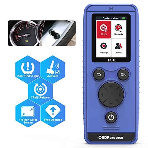OBDResource TPMS Relearn Tool for Jeep Ford BMW Nissan/Honda/Mazda/Dodge Series Vehicles, TPS10 Universal Tire Pressure Monitor Sensor Activate and Reset Tool [Upgrade of U508]