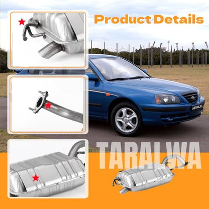 Direct Fit Exhaust Muffler For 2000-2006 Hyundai Elantra 2.0L,HE01 - size: 2000-2006 Elantra 2.0L