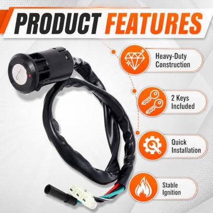 TRX400EX Ignition Key Switch Set for Sportrax 400 & Recon 250 TRX250EX ATV
