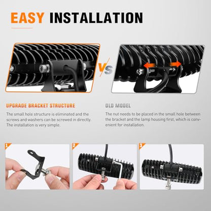 Nilight 2 PCS 6 Inch 60 W Purple LED Light Pods Spot Flood Combo Beam - color: 60W Led Pods 2Pcs Purple