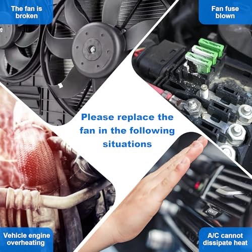 Radiator Cooling Fan Assembly Compatible with 2007-2014 Ford Edge Lincoln Mkx 7T4Z8C607B
