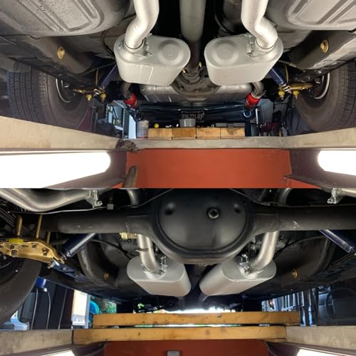 Mufflers 2 Chamber 3.0" Universal Muffler Performance Exhaust Muffler 3.0 inch,Aggressive Sound,Black(3" center in/2.25" dual out/overall 18") - size: 3" center in | 2.5" dual out | overall 18", style: Center in |Dual out